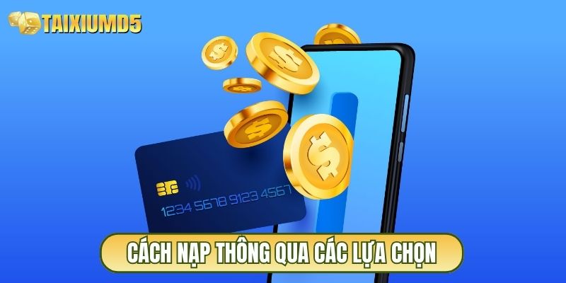 Cách nạp thông qua các lựa chọn